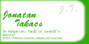 jonatan takacs business card